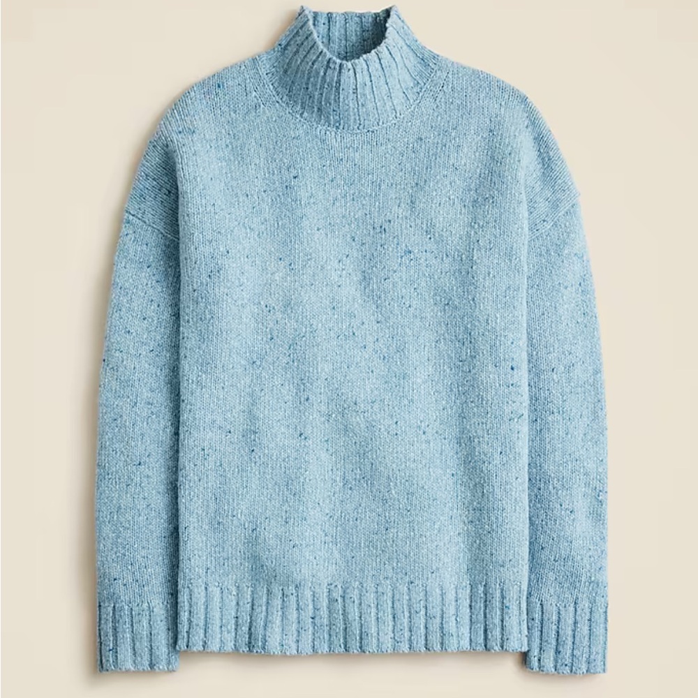 J Crew XS Relaxed turtleneck sweater in donegal wool blend